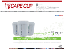 Tablet Screenshot of capecup.co.za